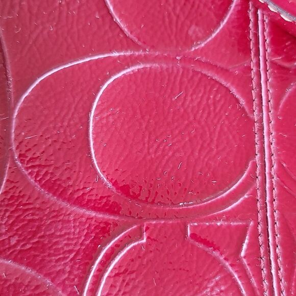 Coach F19818 Signature North South Tote Embossed Patent Leather Satchel - Picture 10 of 10